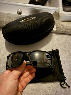 Oakley Black Polarized Sunglasses with Matching Case